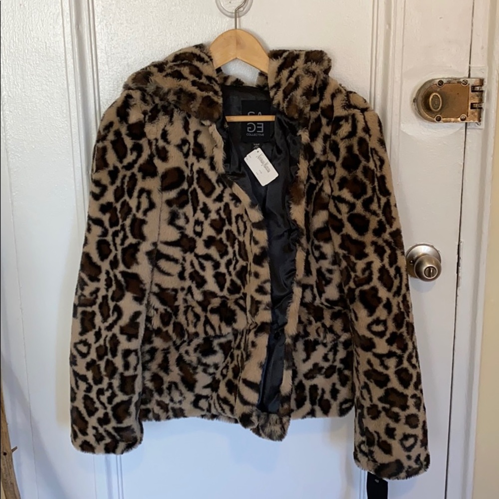 Leopard Hooded Coat - Sage Brand